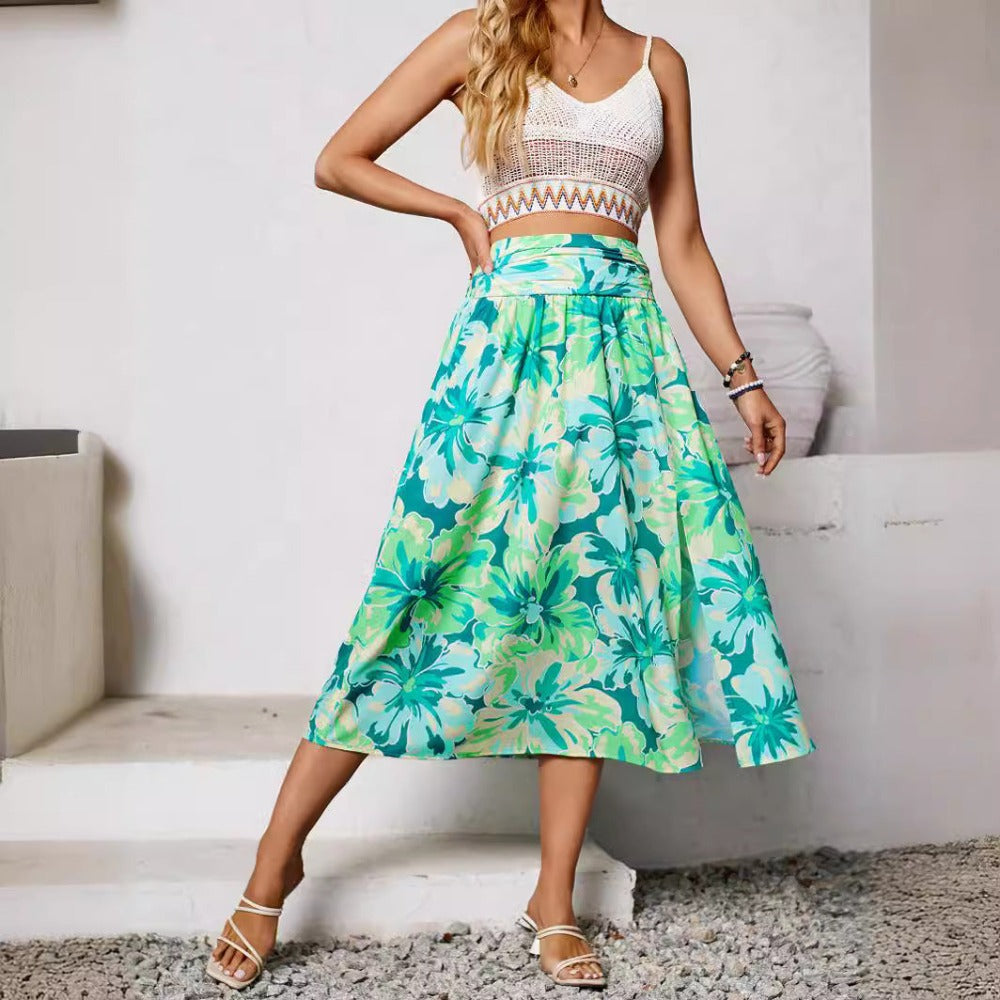 Flowy floral skirt hotsell