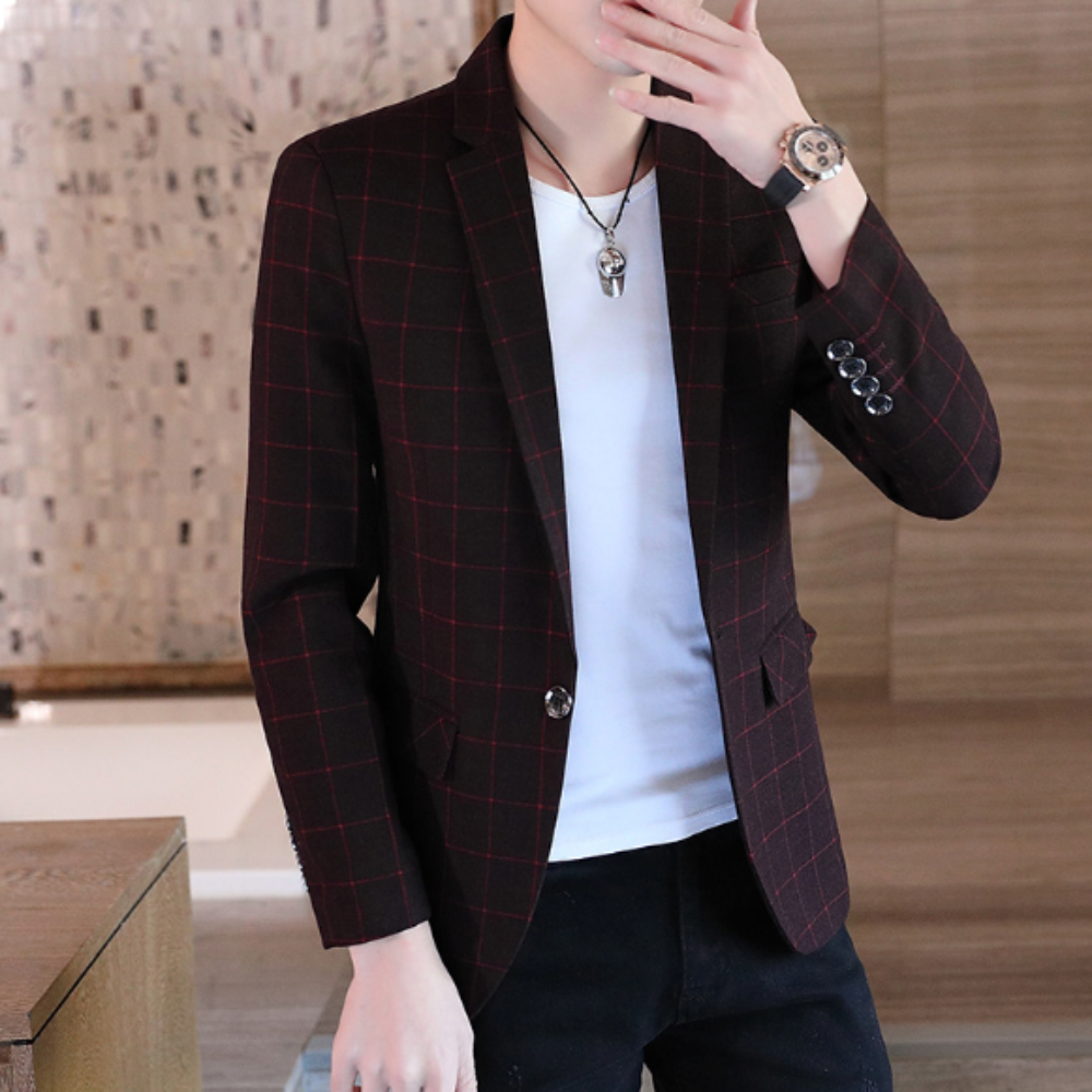 Mens Plaid Blazer