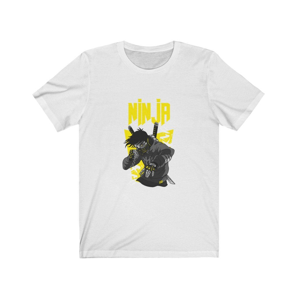 Mens Yellow Ninja Graphic T-Shirt