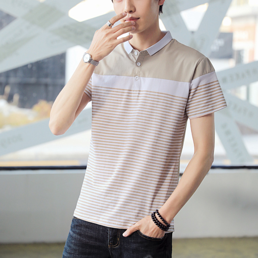 Mens Striped Two Tone Shirt