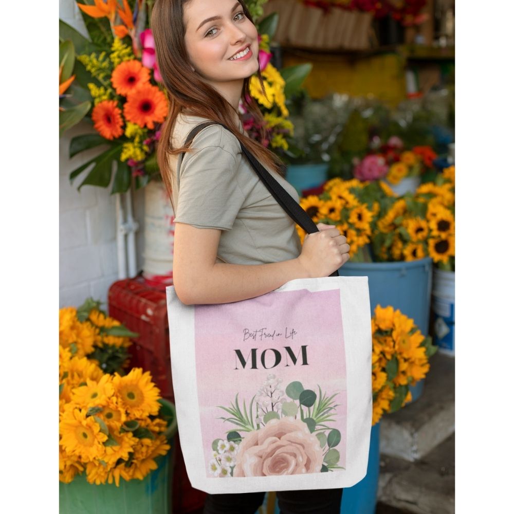 Mom Best Friend In Life Beach Tote Bag Medium