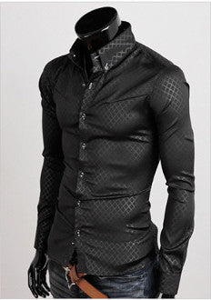 Mens Button Down Shirt with Plaid Designs - AmtifyDirect