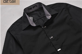 Mens Button Down Shirt with Button Details - AmtifyDirect