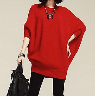 Womens Batwing Sleeve Sweater