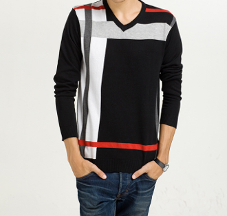 Mens Multi Stripe Sweater - AmtifyDirect