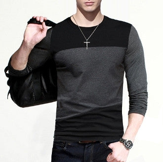 Mens Long Sleeve Shirt Color Block - AmtifyDirect