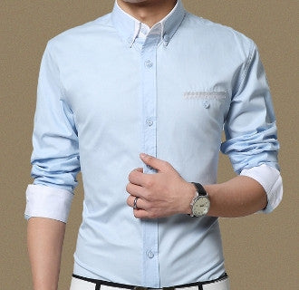 Mens Faux Double Collar Shirt - AmtifyDirect