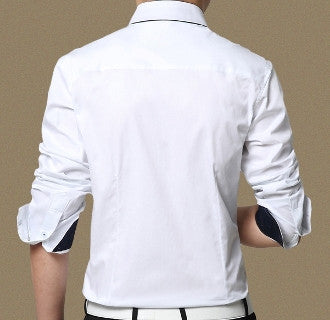 Mens Faux Double Collar Shirt - AmtifyDirect