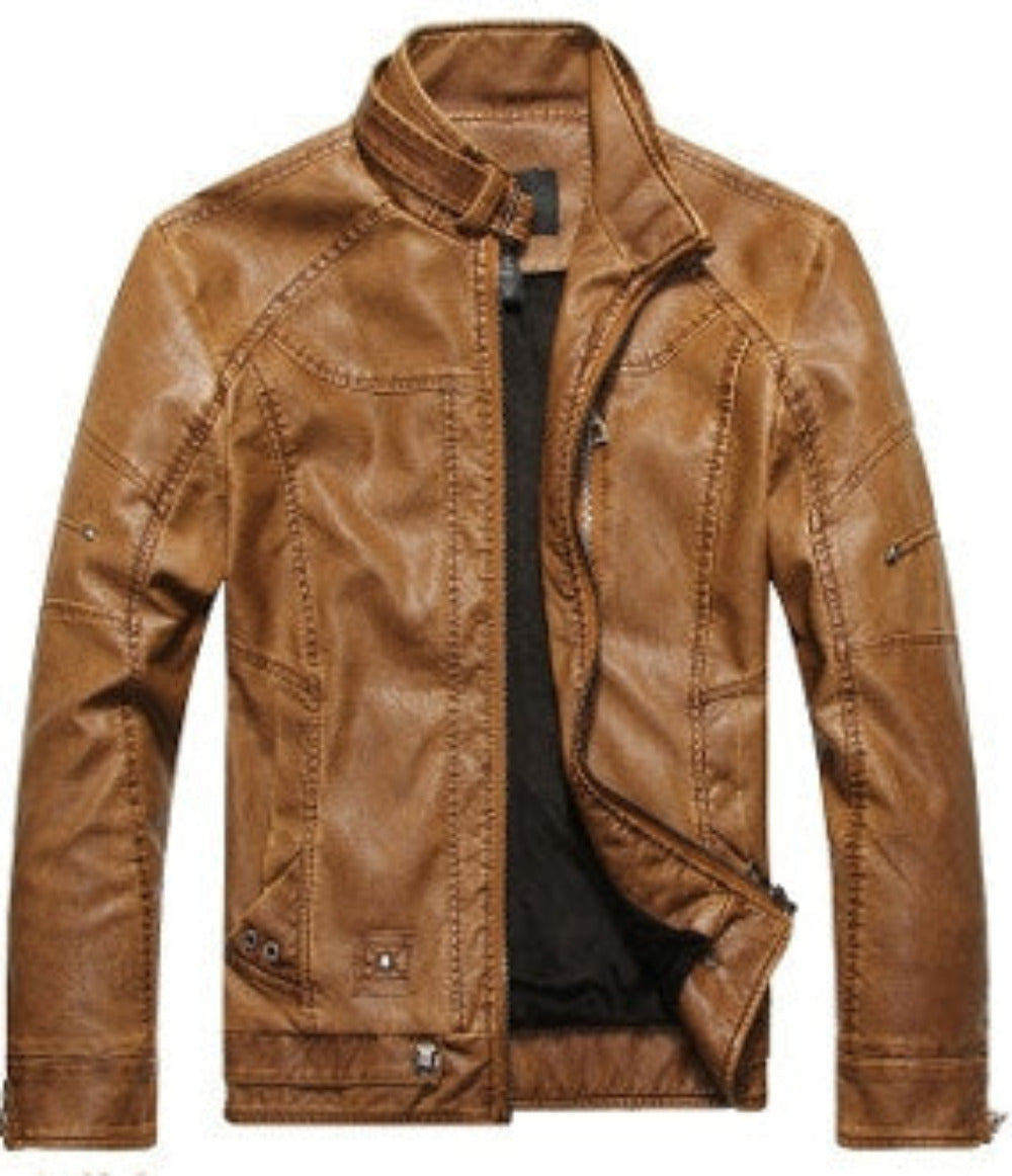 Mens Bomber Faux Leather Jacket