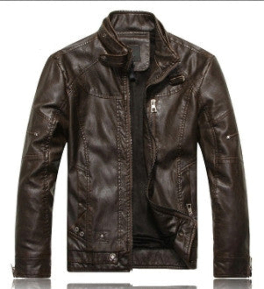 Mens Bomber Faux Leather Jacket