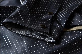 Mens Polka Dot Shirt with Floral Details - AmtifyDirect