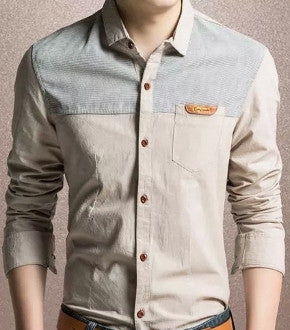 Mens Long Sleeve Denim Shirt - AmtifyDirect