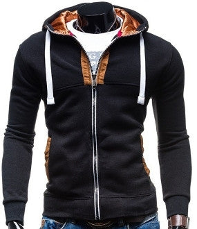 Mens Slim Fit Zipper Hoodie