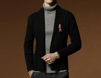 Mens Open Front Cardigan - AmtifyDirect