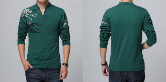 Mens Long Sleeve Top With Details - AmtifyDirect