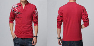 Mens Long Sleeve Top With Details - AmtifyDirect