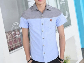 Mens Two Tone Short Sleeve Shirt