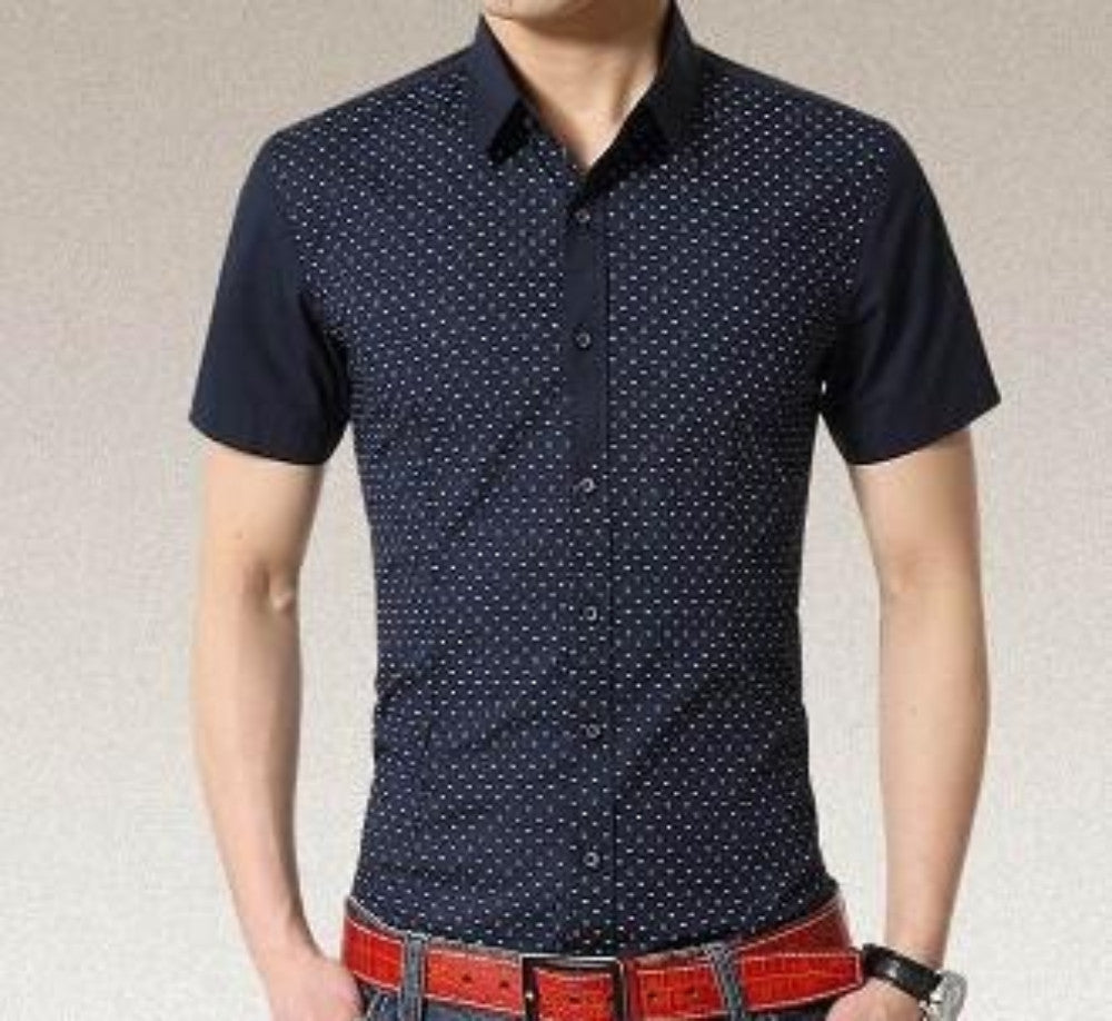 Men's Short Sleeve Pattern Shirt - AmtifyDirect