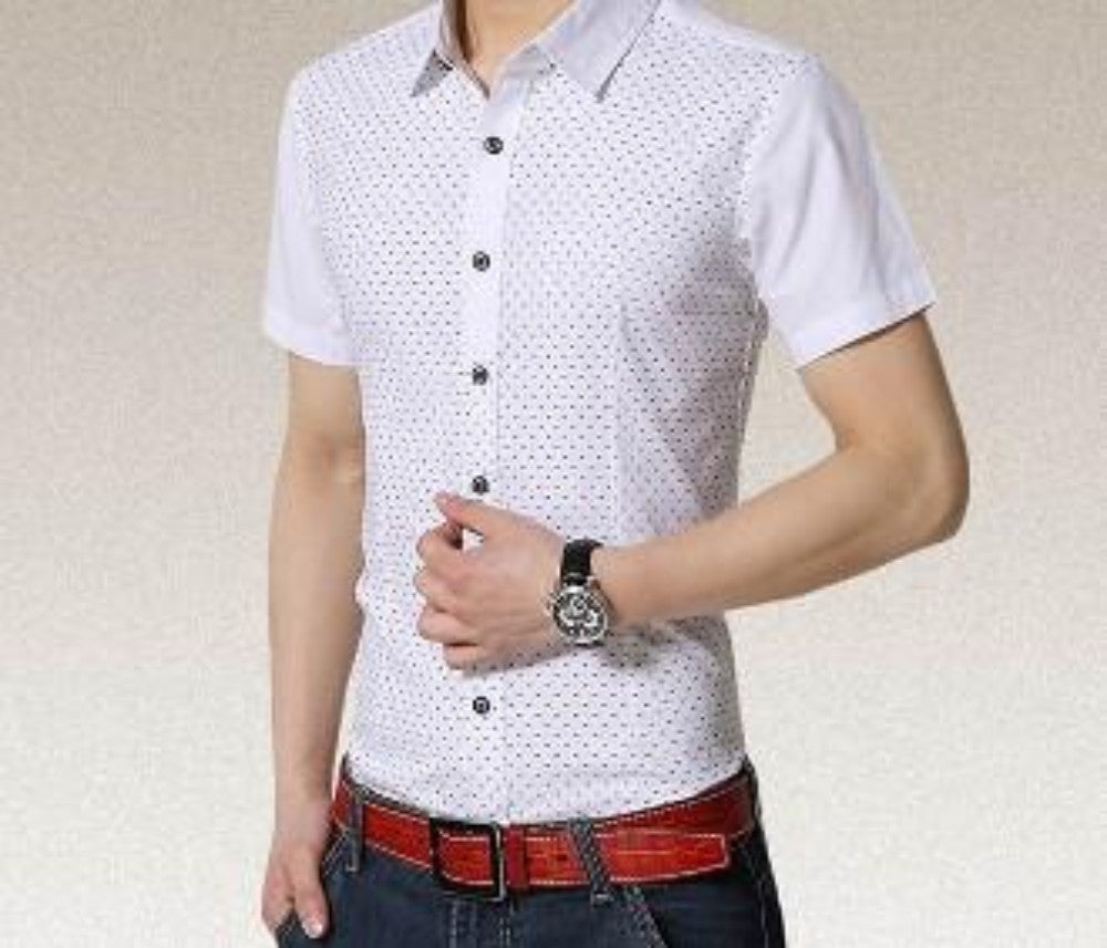 Men's Short Sleeve Pattern Shirt - AmtifyDirect