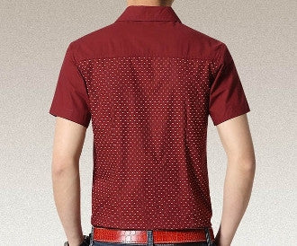 Mens Contrasting Pattern Short Sleeve - AmtifyDirect