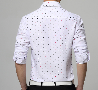 Mens Triangle Print Button Down Shirt