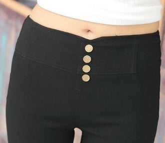 Womens Button Front Jeggings