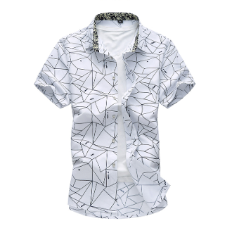 Mens Geo Print Shirt - AmtifyDirect