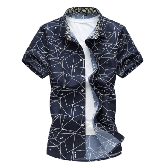 Mens Geo Print Shirt - AmtifyDirect