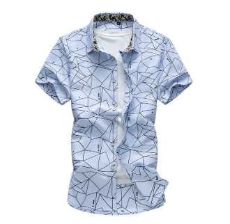 Mens Geo Print Shirt - AmtifyDirect