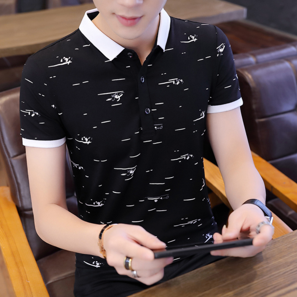 Mens Polo Shirt with Print