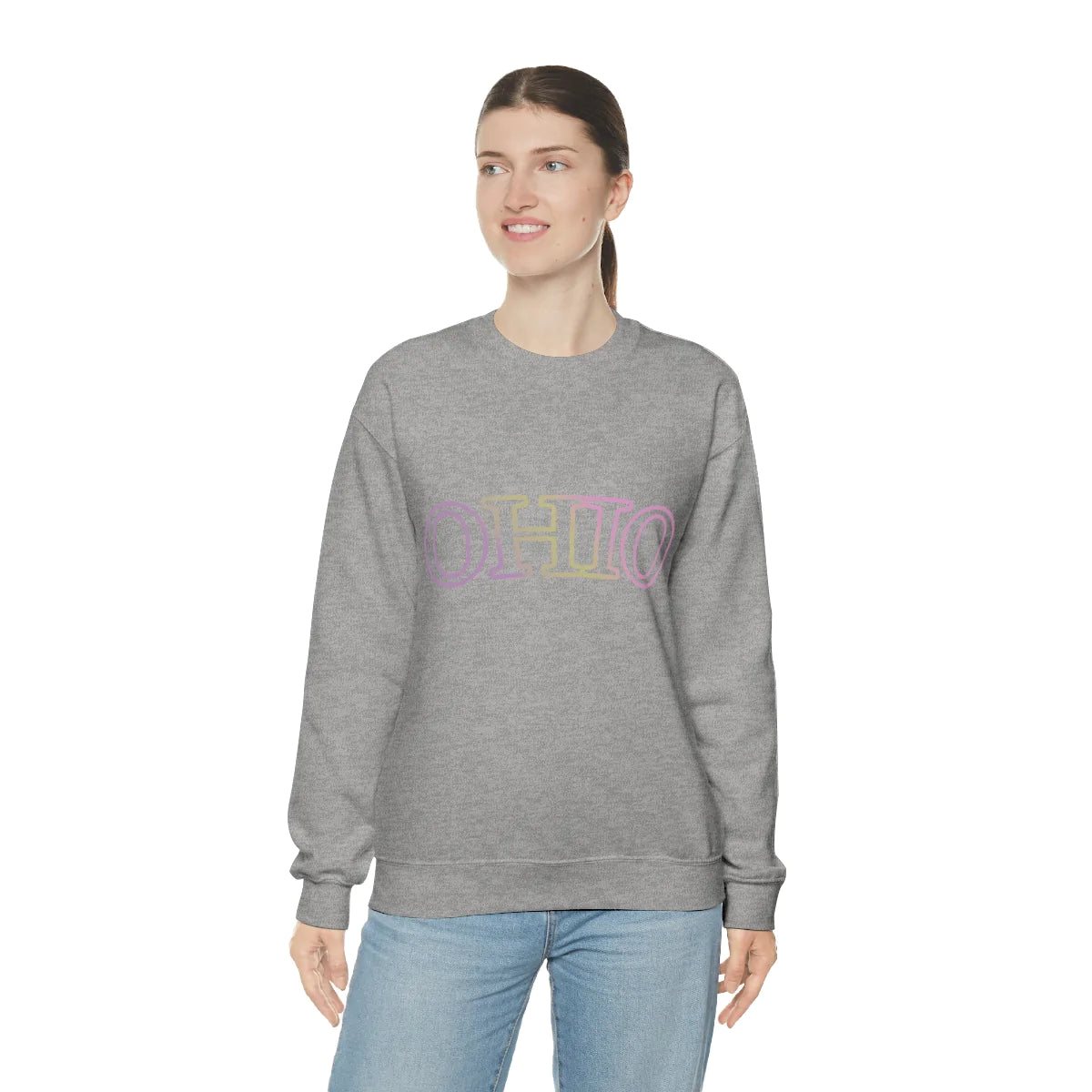Womens Gradient Ohio logo Sweatshirt