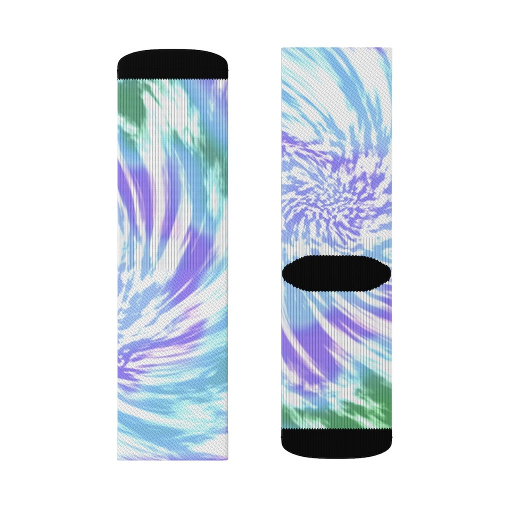 Purple Tie Dye Novelty Socks