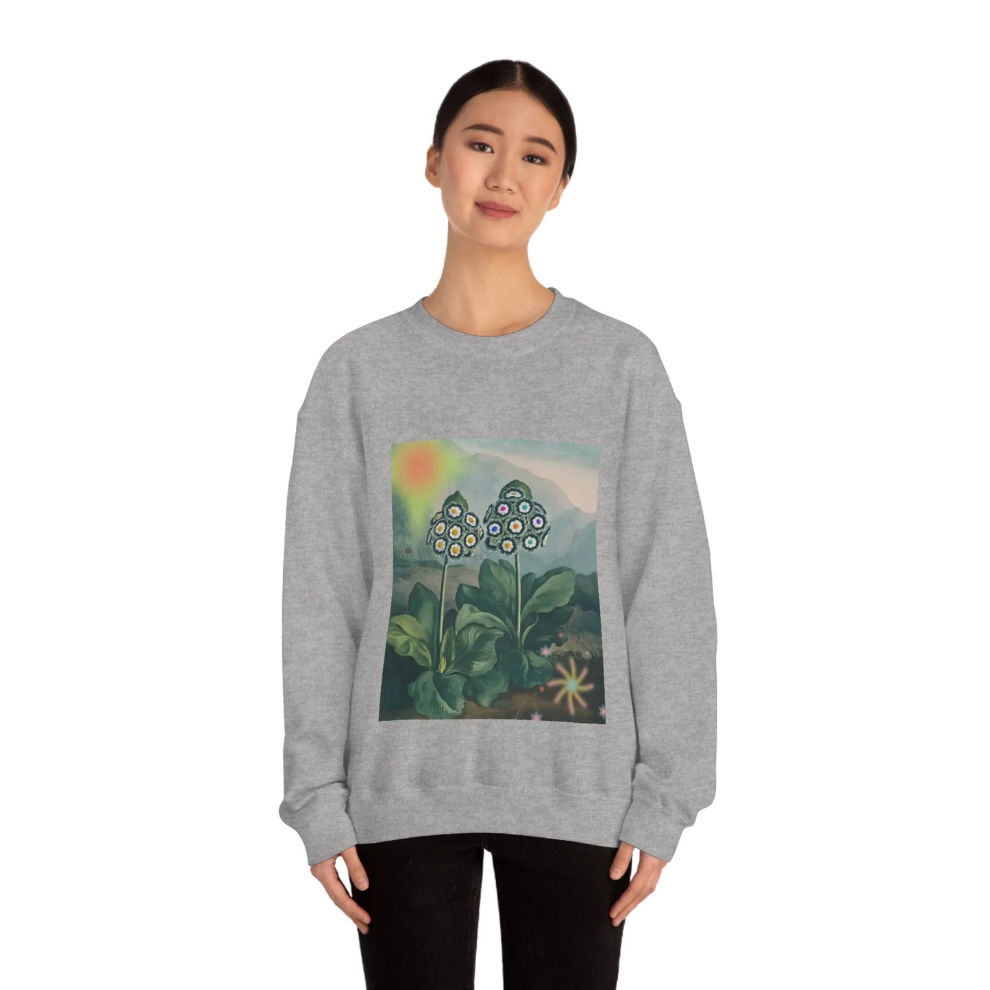 Womens Plant Theme Graphic Sweatshirt