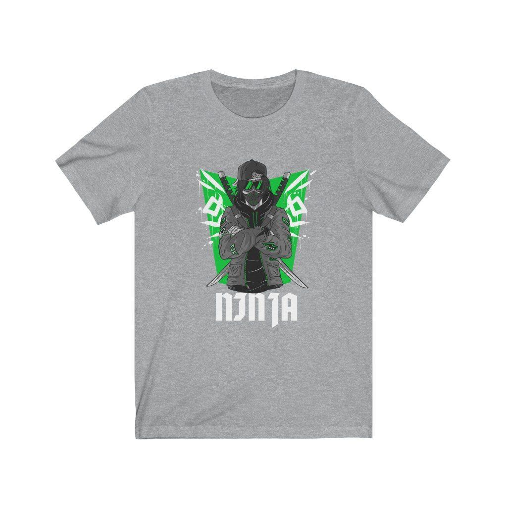 Mens Green Gaming Ninja Graphic T-Shirt