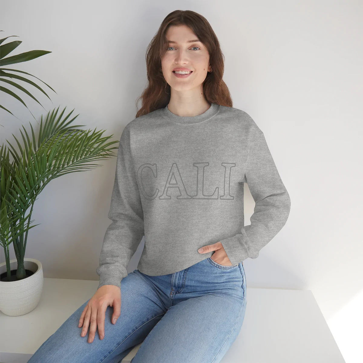 Womens Gray Cali Logo Sweatshirt