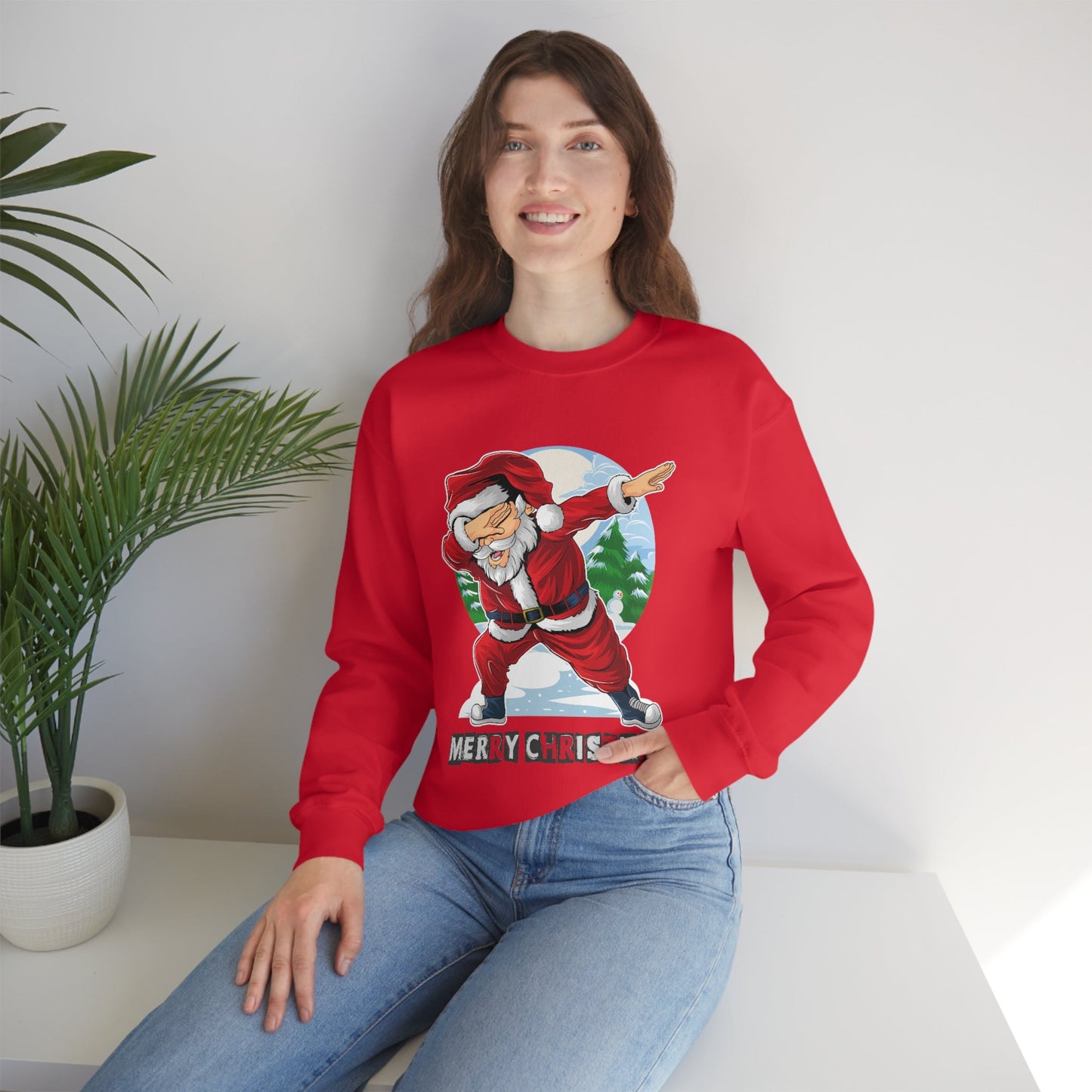 Womens Santa Crewneck Sweatshirt
