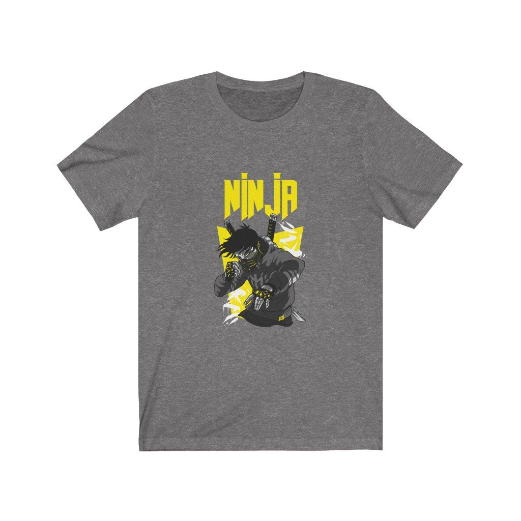 Mens Yellow Ninja Graphic T-Shirt