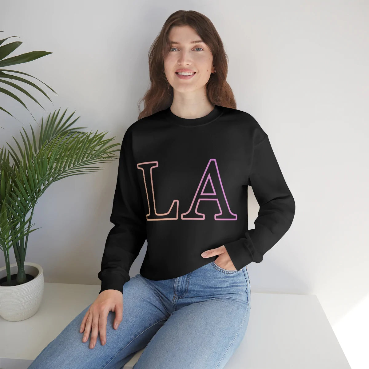 Womens LA Gradient Logo Sweatshirt