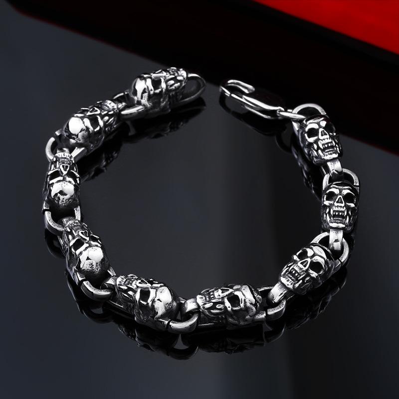 Gothic Skull Chain Bracelet