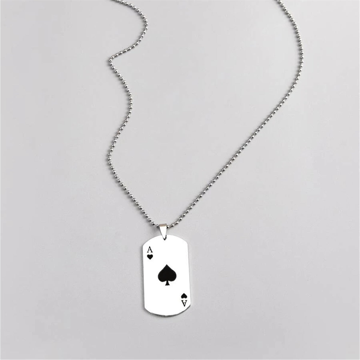 Ace of Spades plated Necklace
