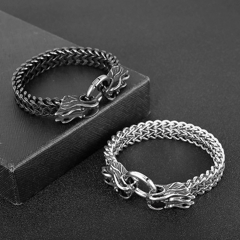 Double Dragon Chain Bracelet