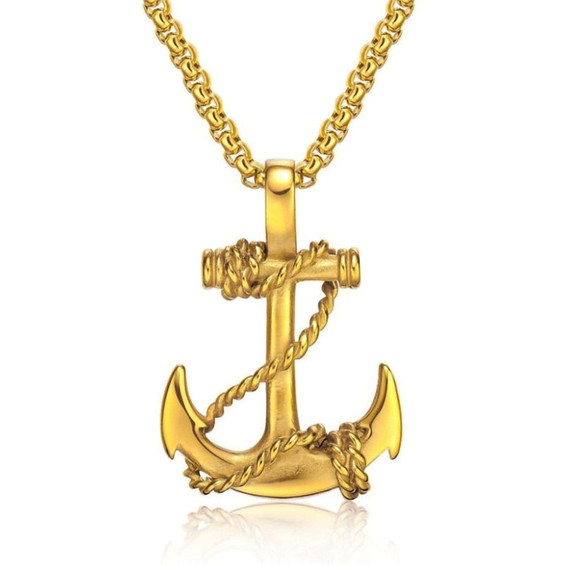 Anchor With Ropes Necklace