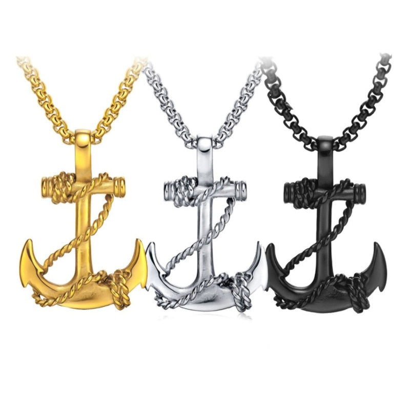 Anchor With Ropes Necklace