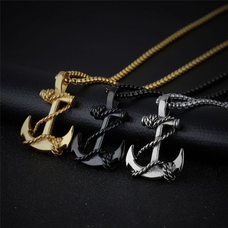 Anchor With Ropes Necklace