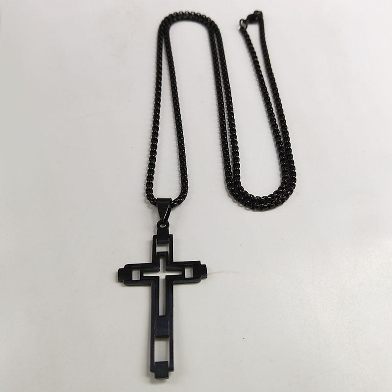 Hallow Out Cross Necklace