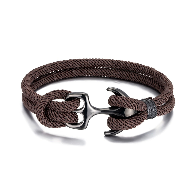 Rope Style Bracelet With Anchor