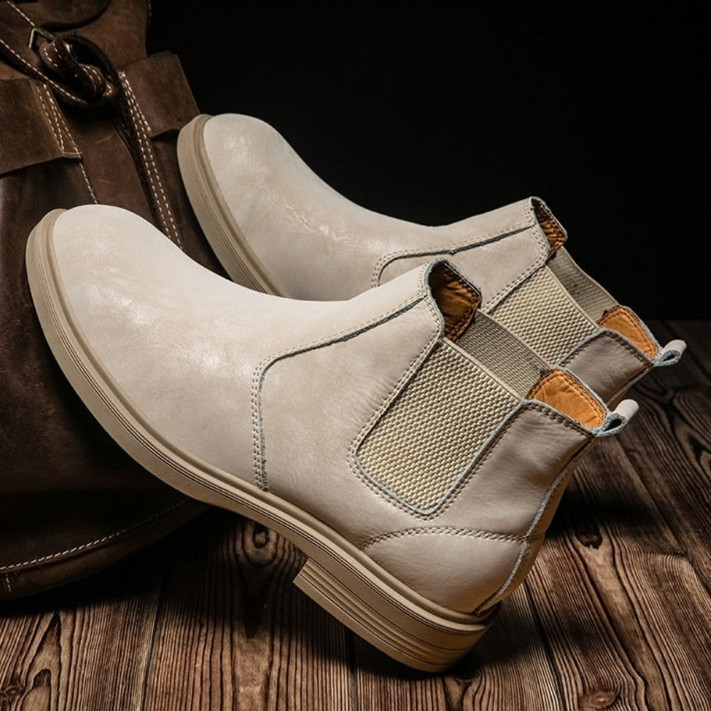 Mens Vegan Leather Angle Boots