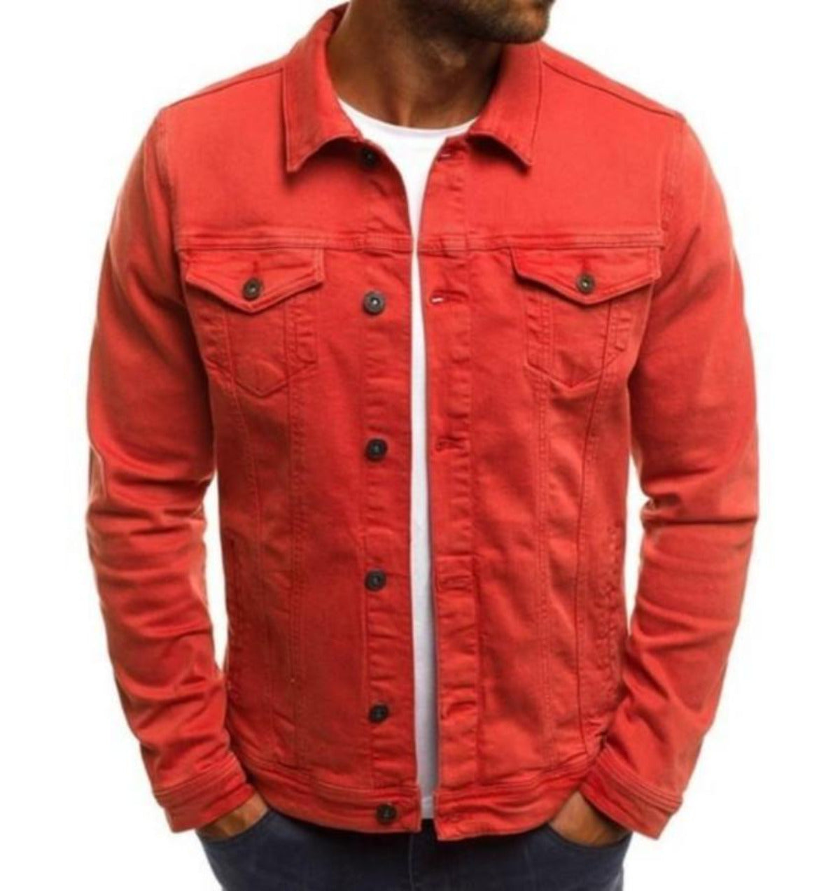 Mens Casual Utility Shirt Jacket