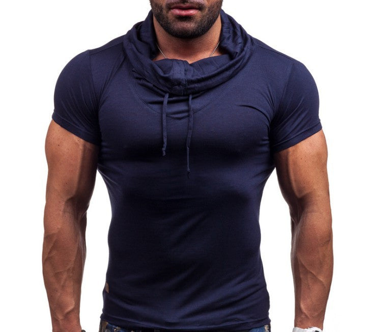 Men's Slim Fit Hoodie T Shirt Navy / S