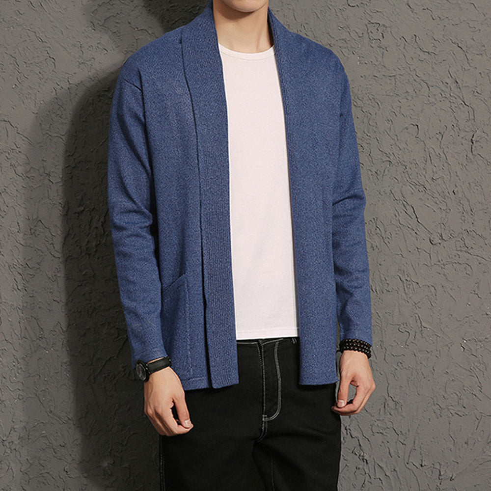Mens Open Front Cardigan - AmtifyDirect